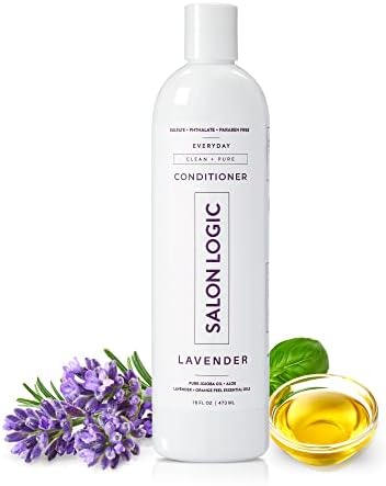 SalonLogic Everyday Clean & Pure Conditioner, Lavender - Salon Quality Products, Naturally Scented, Repairs Damaged Hair, Hydrates, Moisturizing Treatment, Sulfate Free, Safe for Color Treated Hair