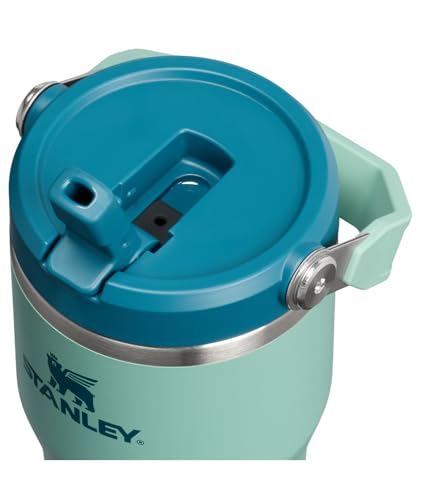 Image of STANLEY IceFlow 2.0 Flip Straw Tumbler with Handle 14 oz | Twist On Lid and Flip Up Straw | Leakproof Water Bottle | Insulated Stainless Steel | BPA-Free | Spring Green