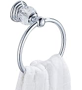 BATHSIR Crystal Towel Ring, Bathroom Hand Towel Holder Chrome Towel Rack Accessories Wall Mounted...