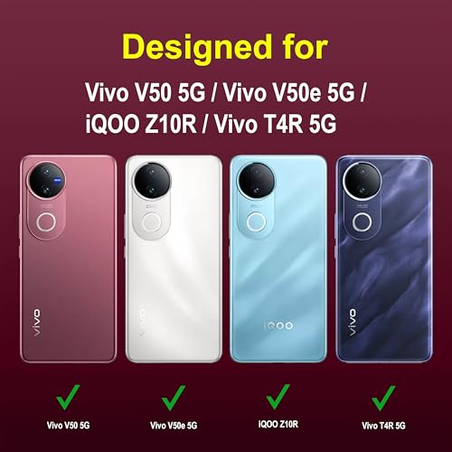 Image of amazon basics Back Case Cover for Vivo V50 5G | Compatible for Vivo V50 5G Back Cover | Liquid Silicon Magic Case with Camera Protection | Plum
