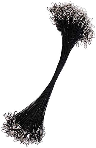 SGerste 100 stks/partij Carbon Staal Draad Vissen Leiders met Swivels Snaps Vissen Draad Rigs Vissen Trace Lokt Staal Draad Leider Lijn - Image 5