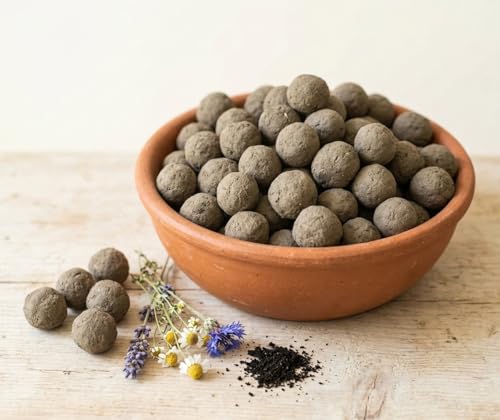 Seedballs 50stück *MadeInGermany* unterstützt von regionaler Behindertenwerkstätte - nachhaltige Geschenke | Samenbomben, Blumensamen, Samenkugeln, Blumenkugeln (50stück - Bienenstaatsbankett)