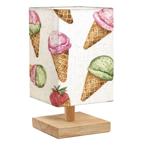 Bedside Desk Lamps, Minimalist Ice cream scoops waffle cone seamless