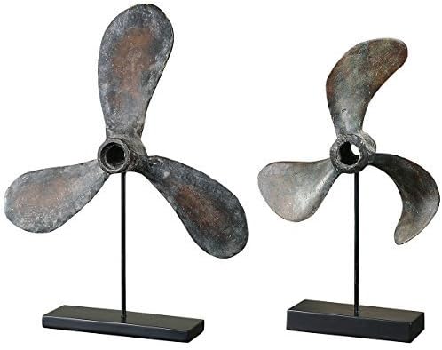 Uttermost 19947 Propellers Rust Sculptures (Set of 2) by Uttermost