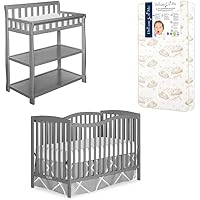 Dream On Me Convertible Crib w/ Changing Table & Mattress