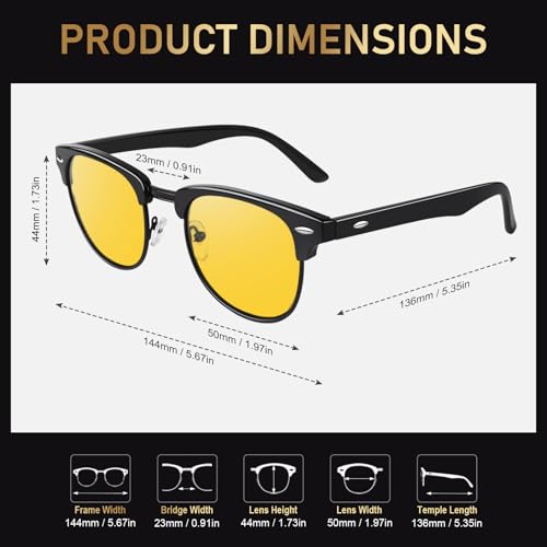 Image of GQUEEN Classic Horn Rimmed Semi Rimless Polarized Sunglasses for Men Women GQO6