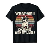 cosa sto facendo con le mie vite pug divertente maglietta