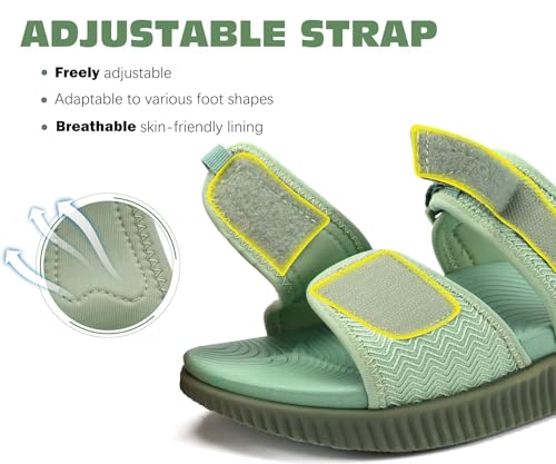 Image of KuaiLu Womens Orthotic Adjustable Strap Slides Arch Support Slip On Sandals