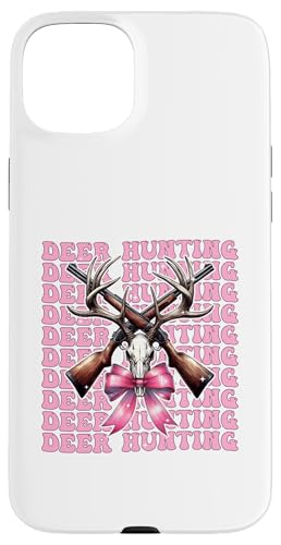 Deer Hunter Dekoband für Mädchen, Kokettenschleife, Rosa Hülle für iPhone 15 Plus