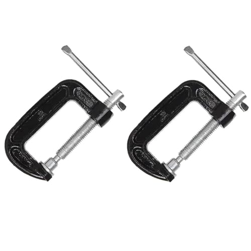 Image of 2 Inch C-Clamp Set, Heavy Duty Steel C Clamp Industrial Strength C Clamps for Woodworking, Welding, and Building (2Pcs)