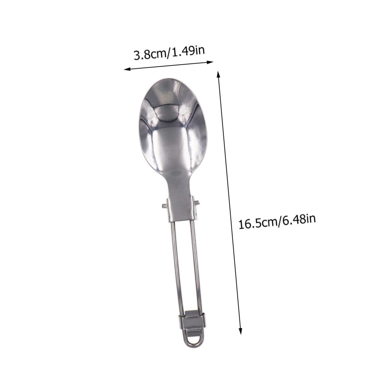 HANABASS 4 Set Pz Pieghevoli Inossidabile Forchette e Cucchiai per Picnic Utensili Compatti e Riutilizzabili per Viaggi e Attività