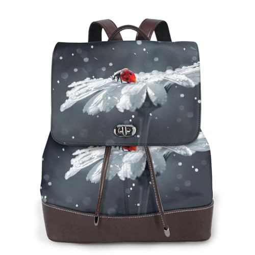 Sac à dos en cuir pour femme idéal pour sorties urbaines avec motif flore