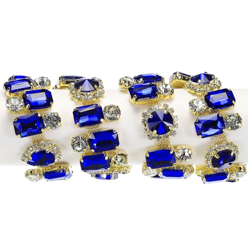 Cintas de diamantes de imitación con engaste resistente para pasamanería 4