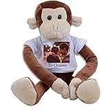 Peluches Personalizados - Peluches Grandes con Foto - CREA Tu Peluche con tu Foto Personalizada - Impresión dpi - Tamaño Grande - Bebe con Nombre - Mono Reno Jirafa- (Mono)