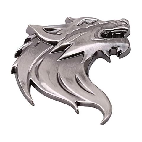 Winwinfly 3D Metal Car Sticker Wolf Head Motorcycle Decal Windshield Emblem Badge Reflective Car Styling Cover