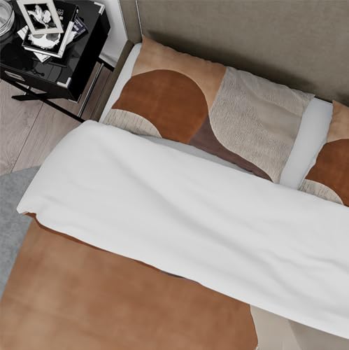 Housse de couette douce 135x200 minimaliste au design abstrait