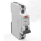 SAFEMORE FI/LS-Schalter 10A 30mA 1P+N Typ A - RCBO Bidirektionaler Fehlerstromschutzschalter mit 6kA Schaltvermögen, B10 Kurve B, TÜV-Zertifizierung - DIN-Hutschiene, Grau