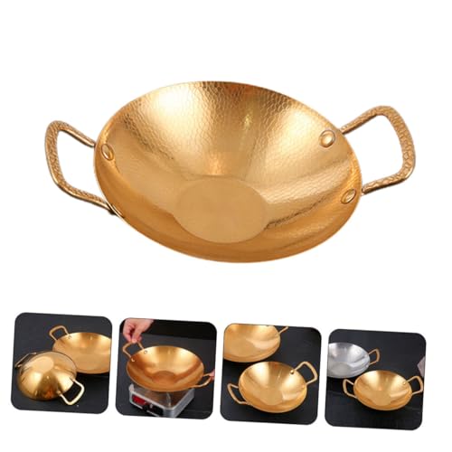 Sartén Wok de Acero Inoxidable con Mango Doble 33 cm miniatura 2
