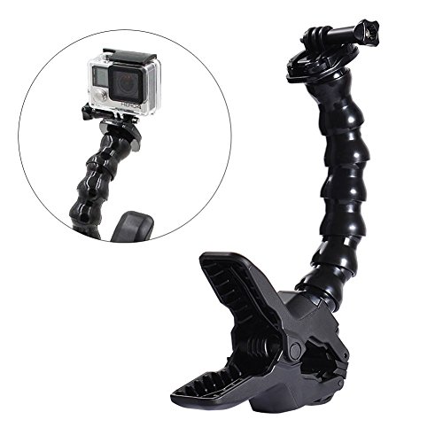 Iknowtech Jaws Flex Clamp Mount, Jaws Flex Clamp Mount With Adjustable Gooseneck For Gopro Hero 6, 5, 4, Session, 3+, 3, 2, 1 Cameras #TOP6