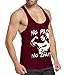 GYMLEADER Men's Gym Muscle Bodybuilding Stringer Tank Tops Y Back Workout T-Shirt-WNRD-XL Wine Red