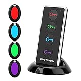 Buscador de llaves inalámbrico: 1 transmisor y 4 receptores para localizar cualquier artículo como llaves, billetera, control remoto de TV, bolso, anteojos, lo que sea que necesite encontrar.