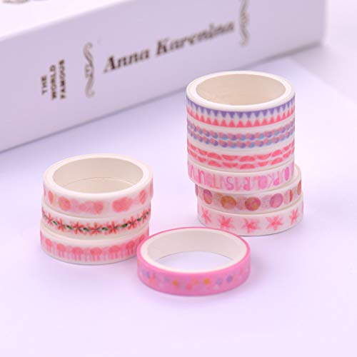 Washi Fitas De Papel Japonês Rolos de Fita Scrapbooking Lindo Design 10 pçs/set para Artes Revistas