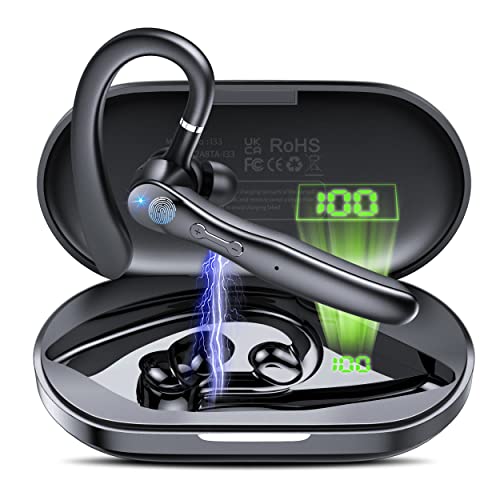 Csasan-Auriculares-Bluetooth-Auriculares-Bluetooth-53-In-Ear-con-Microfono-Auriculares-Inalambricos-para-NegociosOficinaConduccion