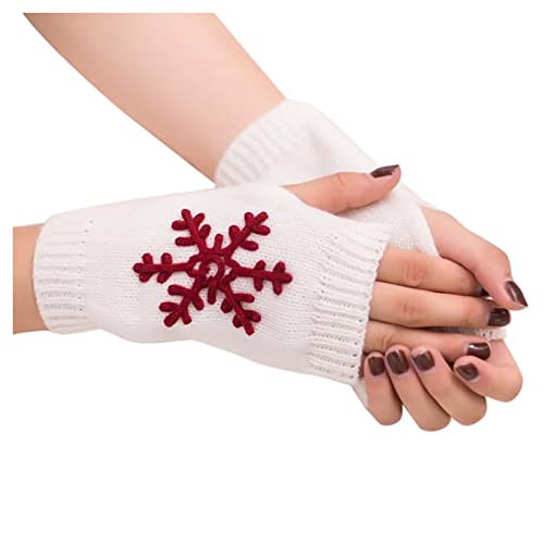 Guantes de invierno de Navidad para mujer y hombre, guantes de lana cálidos, guantes de invierno de forro polar cálido, para pantalla táctil, accesorio de moda, guantes térmicos de felpa para regalo