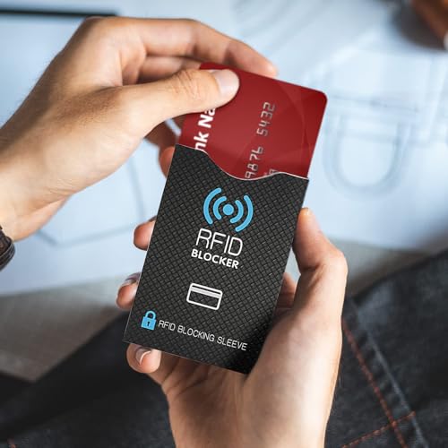 Lrocotanc Lot de 10 Étuis RFID-NFC – Porte-Cartes sûr et Pratique pour Cartes bancaires et d’identité – Protection Efficace Contre Le vol de données – vue 5