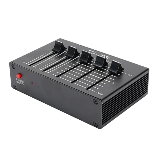 Preamplificador y ecualizador para tocadiscos, ecualizador digital de 3 bandas con ganancia de 12 dB y control ajustable de volumen, niveles de sonido personalizados para amantes de la música miniatura 2