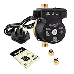 BritTherm B2 12/9-160 Water Pressure Booster Pump 105W – Automatic Inline Circulation System, Bronze Body, 9m Head, 1.38m³/h, UK Plug