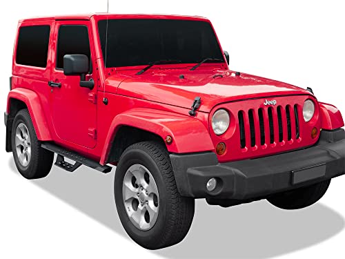 Estribos tubulares APS estilo drop steps para Jeep Wrangler JK miniatura 6