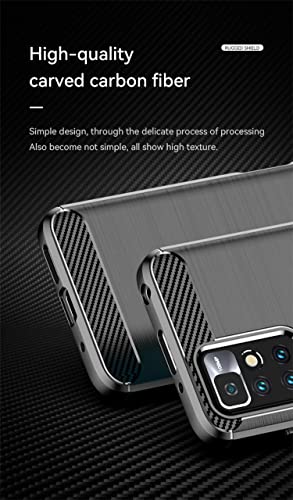 Image of NPRC Hybrid Ultra Slim Protective Case TPU Non-Slip Carbon Fiber Texture Shockproof Case Cover for Redmi Note 11T - Black