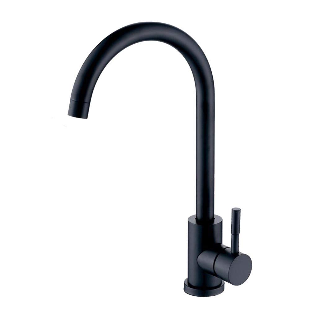 Evier de cuisine équipé du robinet en acier inoxydable 304 noir moderne