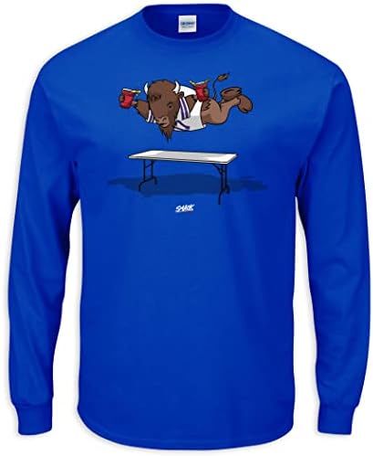 Buffalo Football Fans. Smash Tables Royal T-Shirt (Sm-5X)