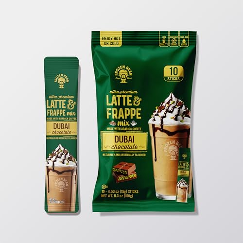Frozen Bean Dubai Chocolate Frappe & Latte Mix (10 sticks)