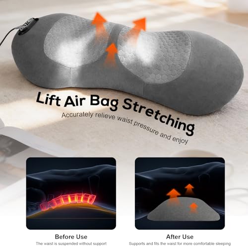 Image of Upgraded Triple Fusion Back Massager with Heat, Vibration & Stretch, Grey