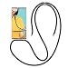 Produktbild CE-LINK Handykette Handyhülle mit Band Kompatibel mit Samsung Galaxy Note 10 Plus 5G /Note10+ Hülle Silikon und Hard PC Transparent Durchsichtig Necklace Schutzhülle Kratzfest - Schwarz
