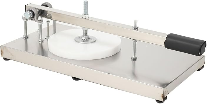 Manual Pizza Dough Press Machine, Pizza Pastry Press Plate with Handle, Stainless Steel Chapati Sheet Crust Maker for Home Commerce