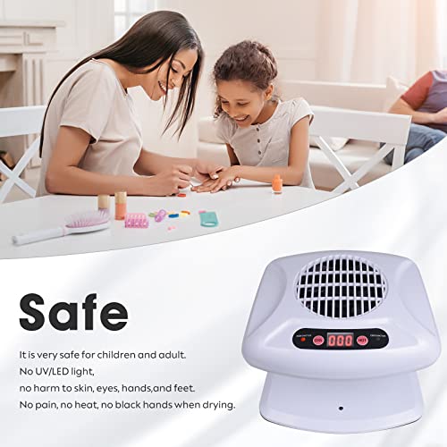 Gegong Secador de Unhas de Ar com Sensor Automático, Secador de Sopro com Ventilador de Unhas com Te