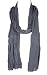 Plain Color Scarf, more than 30 colors, 76" long, 14" wide (#030 Charcoal Grey)