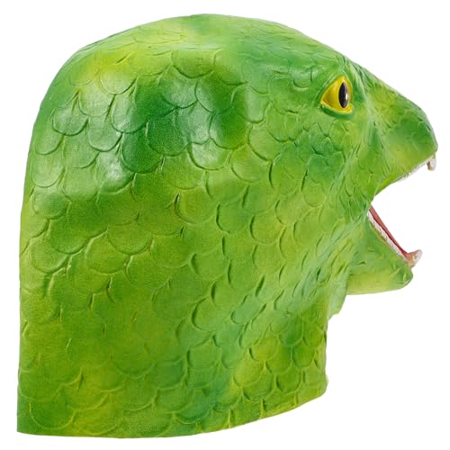 Masque Tête de Serpent Latex Souple Halloween Carnaval Accessoire Cosplay