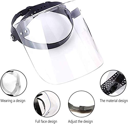 Preisvergleich Produktbild Mund Gesichtsschutz aus Kunststoff Gesichtsschild maske Schutzschild Schutzvisier Visier Anti-Saliva Anti-Fog Splash Transparent