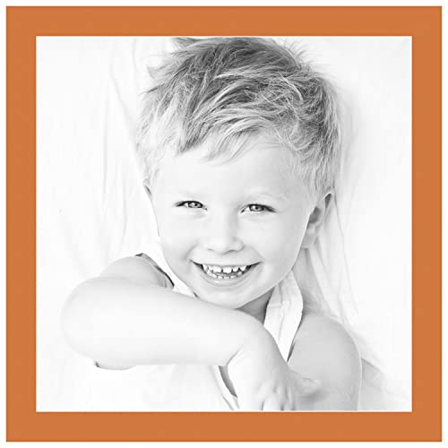 21x21 Tangerine / Octoberfest Custom Mat for Picture Frame with 17x17 opening size (Mat Only, Frame NOT Included)