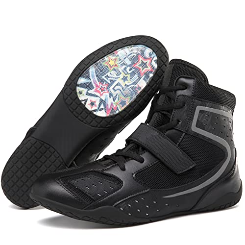 Men's and Women's high top Wrestling Boxing Shoes Non Slip Breathable Boxing Wrestling Sports Shoes Training Shoes