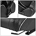 DNA MOTORING 2PCS Racing Bucket Seats with Adjustable Recline & Dual Rails, Compatible with 4 Point Harness, PVC Leather/Black Carbon Looking Leather, RS-JBR-007-BK