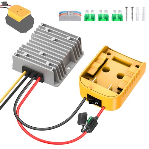 20V to 12V Step Down Converter for Dewalt 20V Battery 240W DC Battery Conversion Kit for Power Wheel Adapter Ride On Toy Car DIY Projects Voltage Regulator with Switch & Over-Discharge Protection