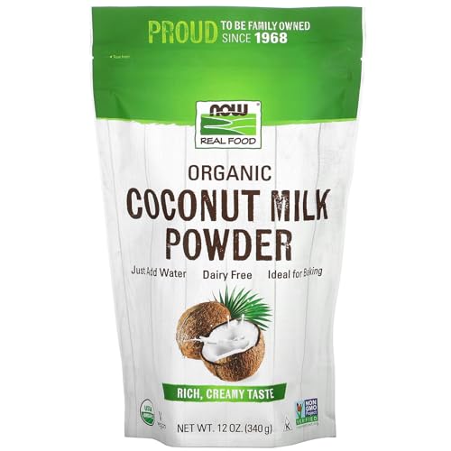 NOW Foods, Organic Coconut Milk Powder, Dairy Free/ Vegan, Just Add Water, 12-Ounce