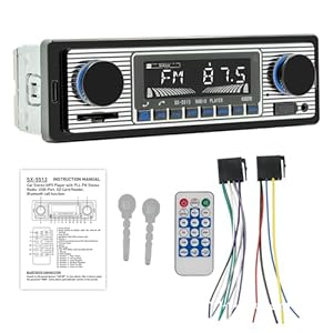 Classic 7″ Single Din Car Radio,Bluetooth Car Stereo, FM Radio,Car Audio Receiver, Voice Control,Hands-Free Calling, Built-in Microphone,USB/SD/AUX,Support MP3/WMA/WAV, Dual.Car Multimedia Player