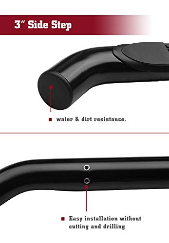 Estribos laterales TAC para Toyota Tacoma 2005-2023 3 pulg. negro miniatura 6